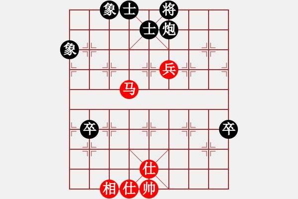 象棋棋譜圖片：主力隊員(5段)-和-鐵道游擊包(5段) - 步數(shù)：130 