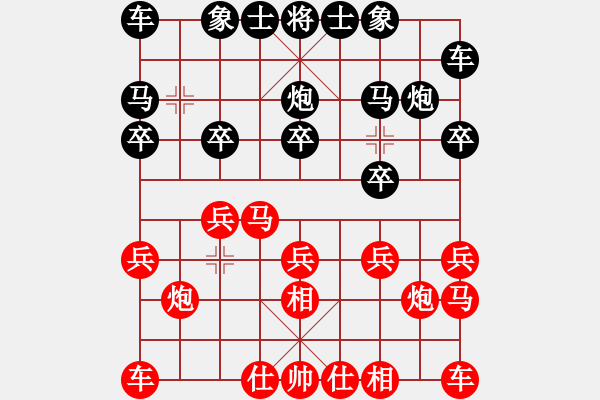 象棋棋譜圖片：思念[2219027975] -VS- 橫才俊儒[292832991] - 步數(shù)：10 