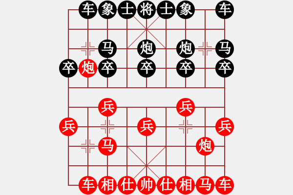 象棋棋譜圖片：2022.3.6.2中級(jí)場先勝仙人指路對(duì)左中炮 - 步數(shù)：10 