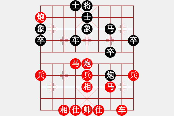 象棋棋譜圖片：第3輪文竹紅先勝-寬裕 （明棋掛盤） - 步數(shù)：40 