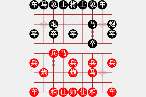 象棋棋譜圖片：11051局 B05-中炮對(duì)進(jìn)左馬-旋九專雙核-入門 紅先勝 小蟲引擎24層 - 步數(shù)：10 