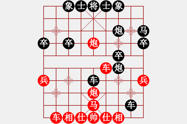 象棋棋譜圖片：臭棋人家ㄨ眷戀[527258839] -VS- 臭氣人家卐狼[542588571] - 步數(shù)：30 