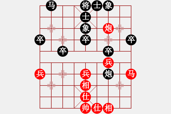 象棋棋譜圖片：fighkyt(1段)-和-棋比天大(9段) - 步數(shù)：40 