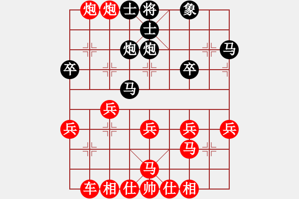 象棋棋譜圖片：百思不得棋解[1076002090] -VS- 阿牛哥[1009874170] - 步數(shù)：29 