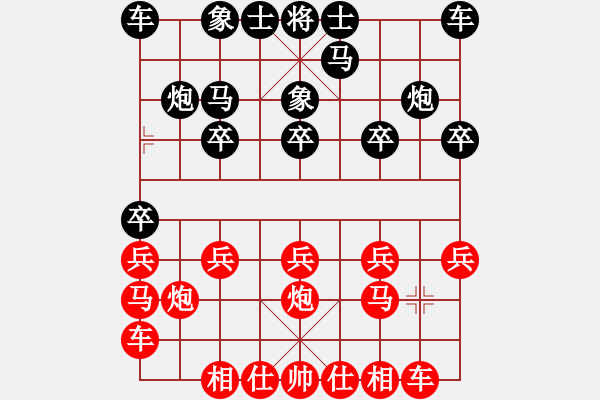 象棋棋譜圖片：1601201058 先鋒官-靚女（勝）貴州何斌 - 步數(shù)：10 