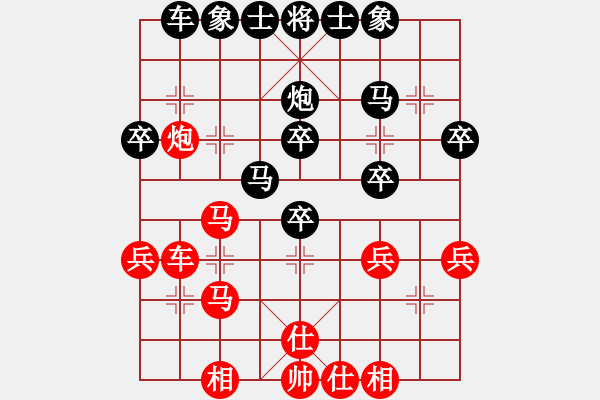 象棋棋譜圖片：網(wǎng)上行(5段)-負(fù)-兔子王子(2段) - 步數(shù)：30 