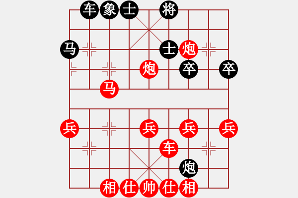 象棋棋譜圖片：順炮直車進(jìn)七兵對(duì)橫車 - 步數(shù)：40 