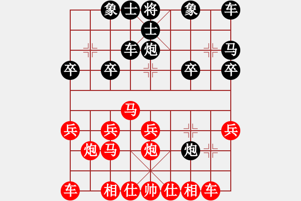 象棋棋譜圖片：豆豆爸先勝棋友 - 步數(shù)：20 