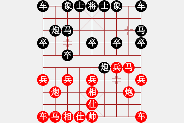 象棋棋譜圖片：1 - 步數(shù)：10 