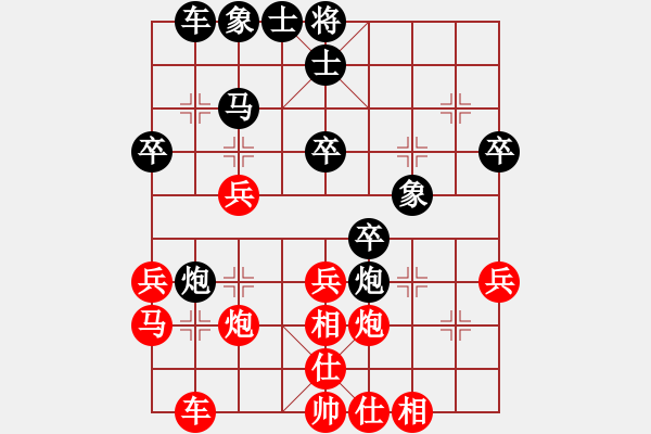 象棋棋譜圖片：QQ棋友-勝-小亮(五七炮對(duì)反宮馬右直車(chē)) - 步數(shù)：33 