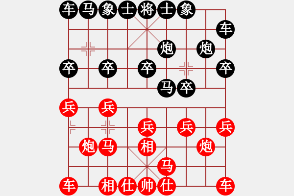 象棋棋譜圖片：大炮手(9星)-和-木劍庫(kù)測(cè)試(9星) - 步數(shù)：10 