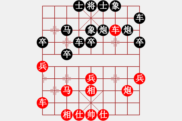 象棋棋譜圖片：大炮手(9星)-和-木劍庫(kù)測(cè)試(9星) - 步數(shù)：30 