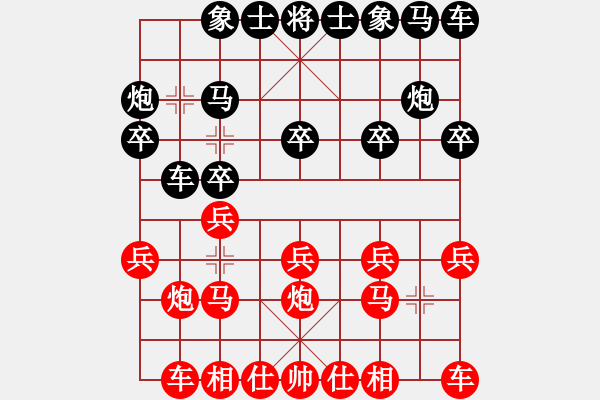 象棋棋譜圖片：葬心紅負(fù)王應(yīng)征〖中炮對(duì)右三步虎〗｛注｝ - 步數(shù)：10 