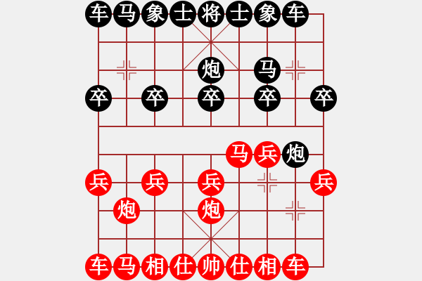 象棋棋譜圖片：晉中象棋協(xié)會 喬言 勝 運(yùn)城隊(duì) 焦梓萱 - 步數(shù)：10 