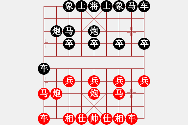 象棋棋譜圖片：300局 A02- 邊馬局-小蟲引擎23層(2627) 先勝 徐庶(2100) - 步數(shù)：10 