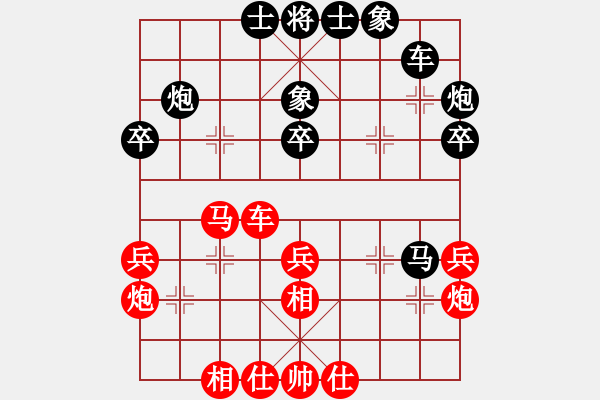 象棋棋谱图片：内蒙古自治区体育总会 贾祥 和 中国石油体协全棋队 金华 - 步数：40 