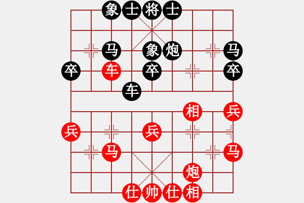 象棋棋譜圖片：fhyrip(1段)-和-從來(lái)不贏棋(8段) - 步數(shù)：40 