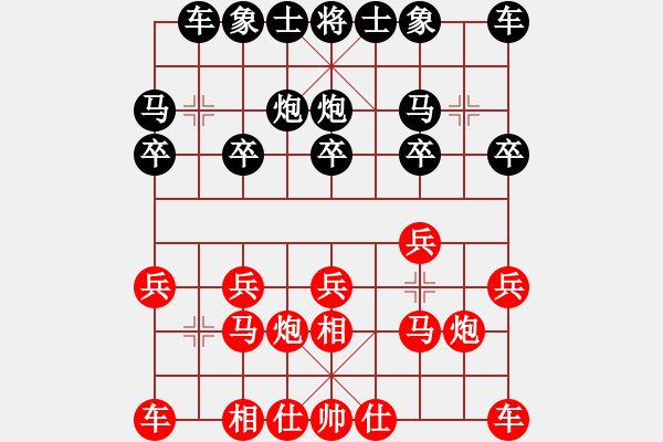 象棋棋谱图片：李翰林 先和 武俊强 - 步数：10 