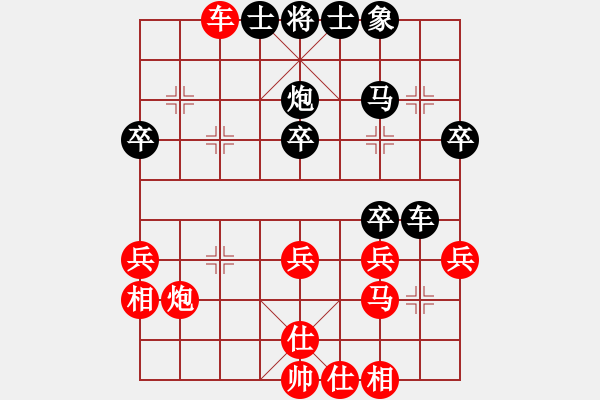 象棋棋譜圖片：哈哈[1245437518] -VS- 溫柔一刀[1049439391] - 步數(shù)：40 