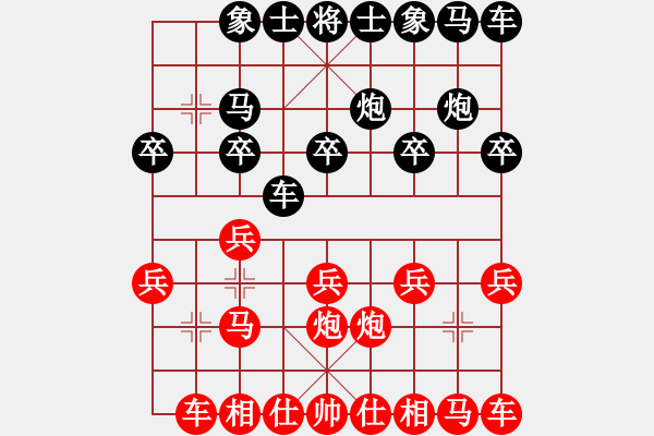 象棋棋譜圖片：坐失良機(jī)未速勝 凈多四兵被掛角 - 步數(shù)：10 