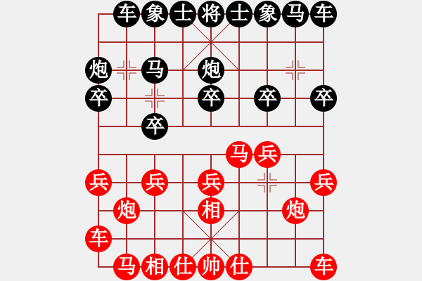 象棋棋譜圖片：aa[紅] -VS- 行者必達(dá)[黑] - 步數(shù)：10 