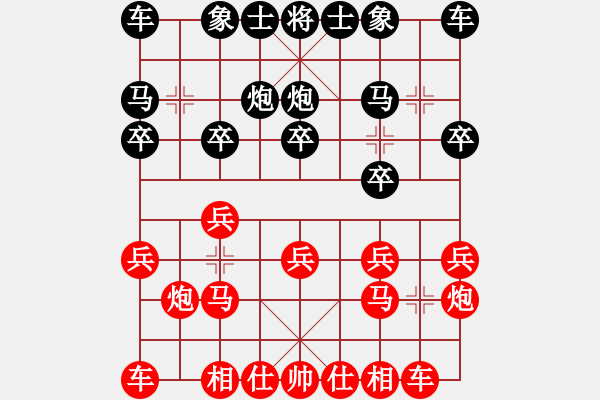 象棋棋譜圖片：葬心紅勝笑狐wang【仙人指路對(duì)中炮】 - 步數(shù)：10 