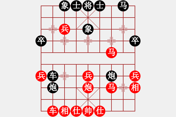 象棋棋譜圖片：中局求變險(xiǎn)遭敗局 - 步數(shù)：30 