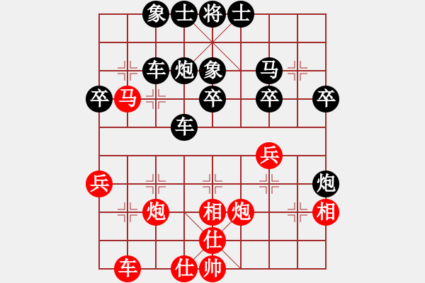 象棋棋譜圖片：江湖黑馬(9星)-和-jzrl(9星) - 步數(shù)：40 