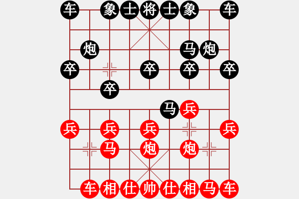 象棋棋譜圖片：★龍口浪子★[紅] -VS-可凡 [黑] - 步數(shù)：10 