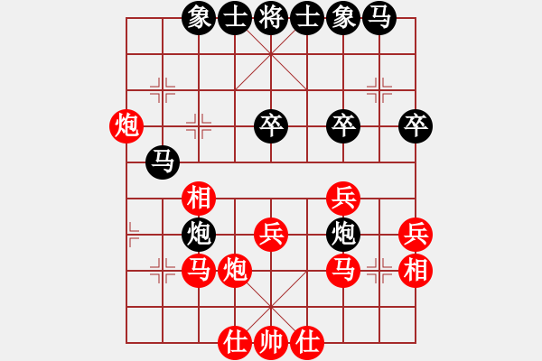 象棋棋譜圖片：上帝之劍(北斗)-和-duoduoshao(9星) - 步數(shù)：30 