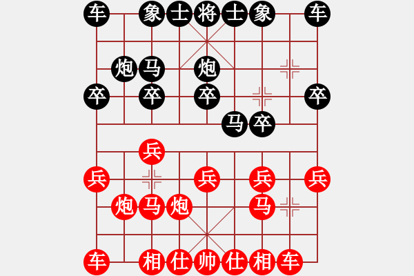 象棋棋譜圖片：160局 A64- 過宮炮直車對左中炮-小蟲引擎23層(2592) 先勝 徐庶(2100) - 步數(shù)：10 