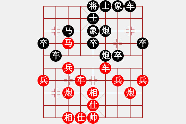 象棋棋譜圖片：自信沒(méi)有錯(cuò)(8段)-和-布局圣手(5段) - 步數(shù)：30 