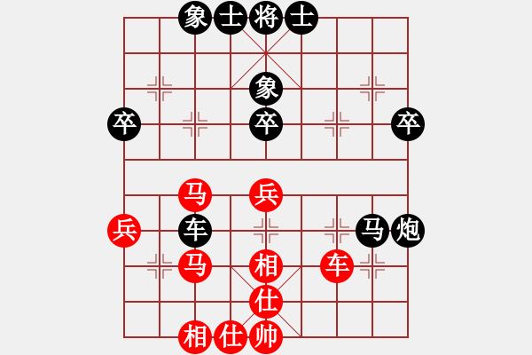 象棋棋譜圖片：2006年弈天迪瀾杯聯(lián)賽第八輪：梁家軍鐵手(初級(jí))-和-開(kāi)封府少俠(9段) - 步數(shù)：40 