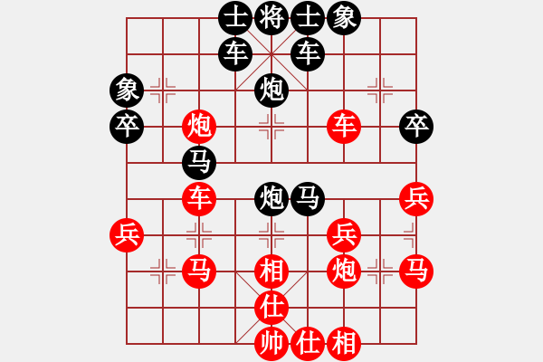 象棋棋譜圖片：股狼語[1343469172] -VS- 橫才俊儒[292832991] - 步數(shù)：36 