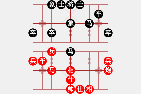 象棋棋譜圖片：2023.3.11.1中級場先負(fù)超時(shí) - 步數(shù)：40 