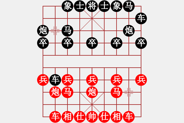 象棋棋谱图片：王跃飞     先和 冯明光     - 步数：10 