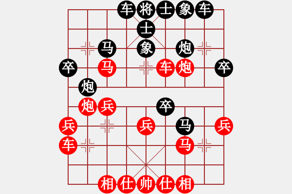 象棋棋譜圖片：2007弈天聯(lián)賽：鴛鴦襪(初級)-負(fù)-多勿軍硬漢(8級) - 步數(shù)：30 