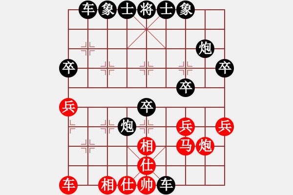 象棋棋譜圖片：土匪頭[紅] -VS- 行者必達[黑] - 步數(shù)：40 