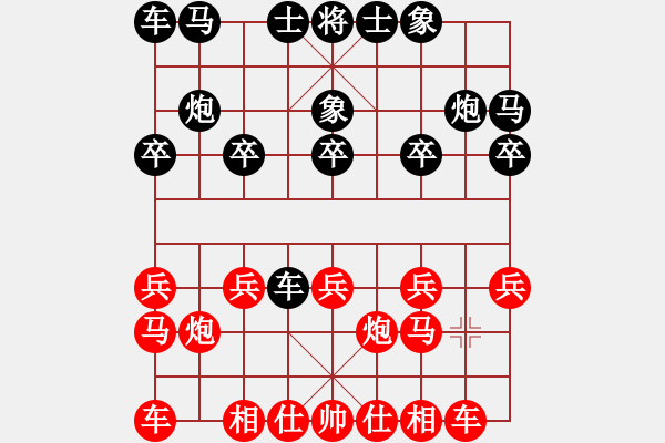 象棋棋譜圖片：328局 A07- 金鉤炮局-小蟲引擎23層 (先勝) BugChess19-04-09 x64 - 步數(shù)：10 