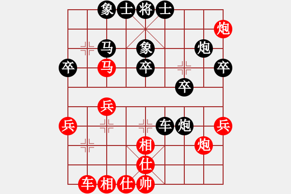 象棋棋譜圖片：中炮七路馬對(duì)屏風(fēng)馬【3】 - 步數(shù)：40 