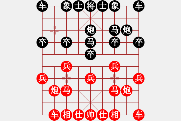 象棋棋譜圖片：負(fù)分太后 魚(yú)[紅] -VS- 松林印務(wù)[黑](3) - 步數(shù)：10 