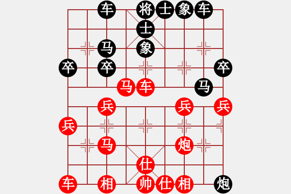 象棋棋譜圖片：幸福[1778124939] -VS- 橫才俊儒（故壘西邊業(yè)余五級終局） - 步數(shù)：50 