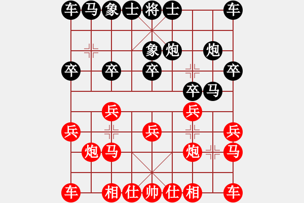 象棋棋譜圖片：葬心紅勝王翔5433【仙人指路對(duì)士角炮或過宮炮】 - 步數(shù)：10 