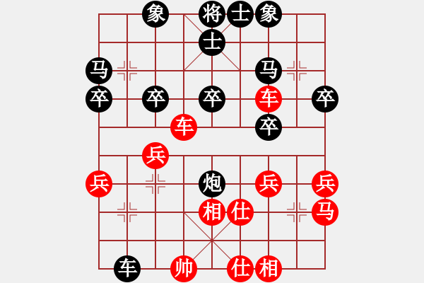 象棋棋谱图片：带刀学象棋VS天涯猪八戒(2015 2 1) - 步数：30 