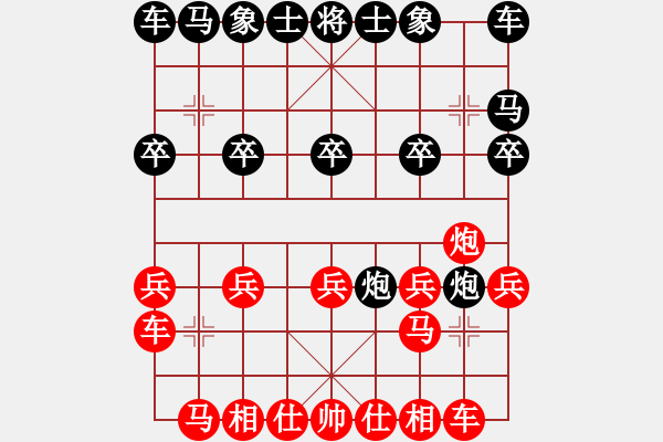 象棋棋譜圖片：敢死炮布局41 - 步數(shù)：10 