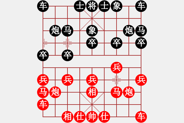 象棋棋谱图片：张立光[业9-3] 先和 葛红儒[业9-3]  - 步数：10 