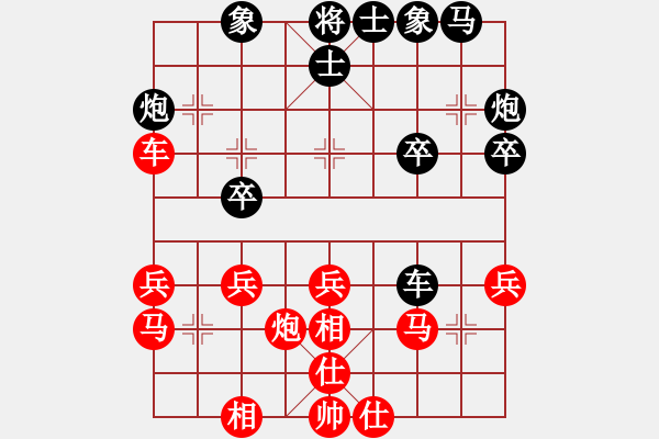象棋棋谱图片：女子组：五3 杭州分院季洁先和浙江陈青婷 - 步数：30 
