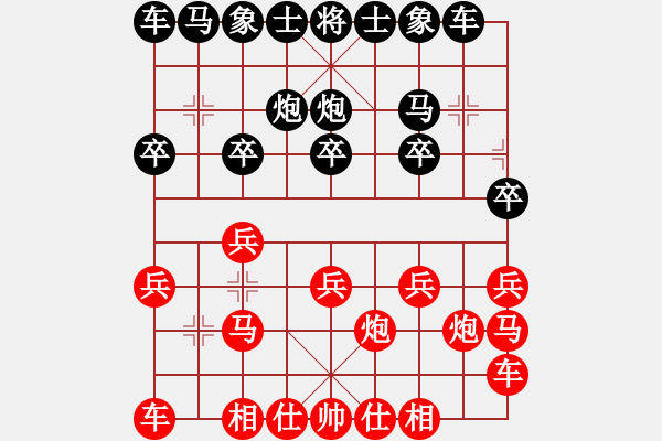 象棋棋譜圖片：過宮炮：得子后蠶食勝墨樂 - 步數：10 