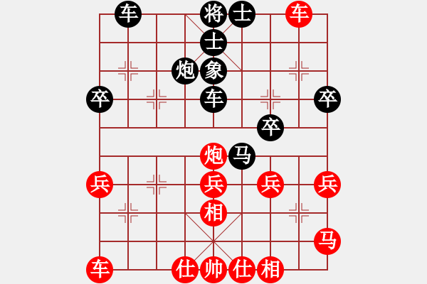 象棋棋譜圖片：順炮直車(chē)對(duì)緩開(kāi)車(chē) 執(zhí)紅輸了 - 步數(shù)：40 