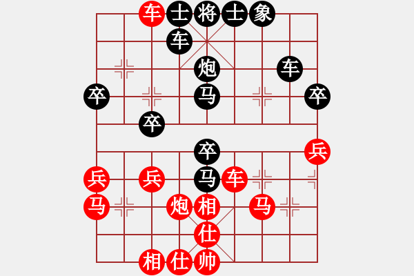 象棋棋譜圖片：外圍波集團(天帝)-負(fù)-超級網(wǎng)蟲(天帝)過宮炮對左中炮 - 步數(shù)：40 